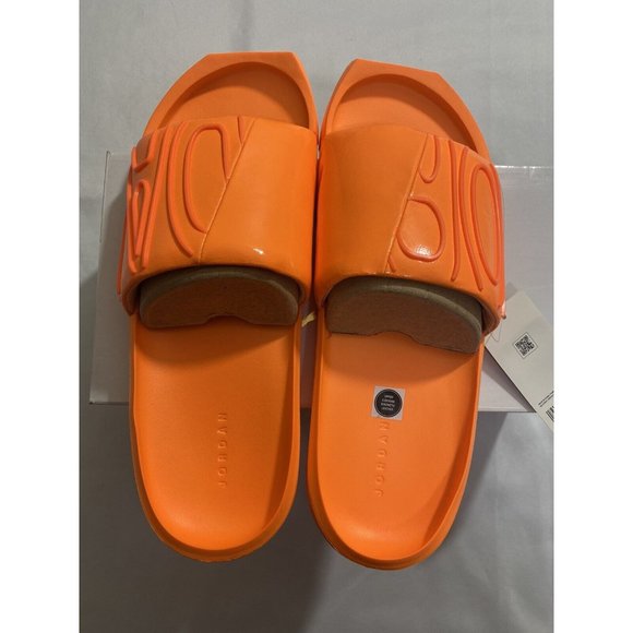 New Womens Size 10 Orange Jordan Nola Slides CZ8027 800 - Picture 6 of 10